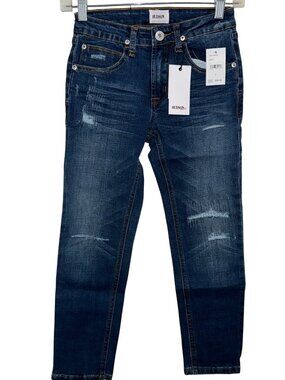 Hudson Kids Distressed Denim Jeans Size 8 Dark Wash Cotton Blend